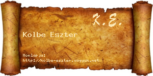 Kolbe Eszter névjegykártya