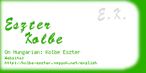 eszter kolbe business card